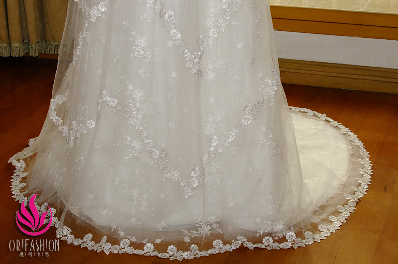 Orifashion HandmadeReal Romantic Tulle Wedding Dress